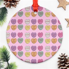 Valentine Hearts Pink Ornament (round) by snowwhitegirl