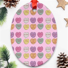 Valentine Hearts Pink Ornament (oval) by snowwhitegirl