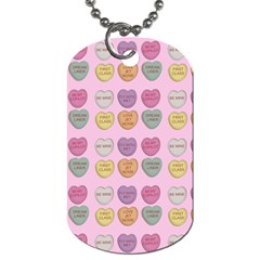 Valentine Hearts Pink Dog Tag (one Side) by snowwhitegirl