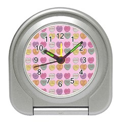 Valentine Hearts Pink Travel Alarm Clock