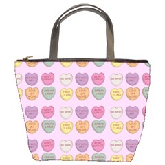 Valentine Hearts Pink Bucket Bag by snowwhitegirl