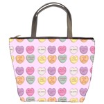 Valentine Hearts Pink Bucket Bag Front