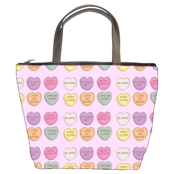 Valentine Hearts Pink Bucket Bag