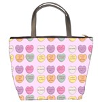 Valentine Hearts Pink Bucket Bag Back