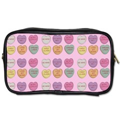 Valentine Hearts Pink Toiletries Bag (two Sides)