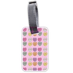 Valentine Hearts Pink Luggage Tags (two Sides) by snowwhitegirl