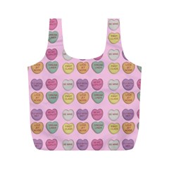 Valentine Hearts Pink Full Print Recycle Bag (m) by snowwhitegirl