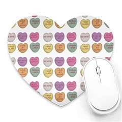 Valentine Hearts White Heart Mousepads by snowwhitegirl