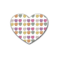 Valentine Hearts White Heart Coaster (4 Pack)  by snowwhitegirl