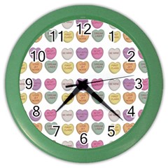 Valentine Hearts White Color Wall Clock by snowwhitegirl