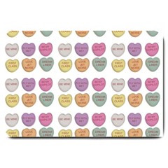 Valentine Hearts White Large Doormat  by snowwhitegirl