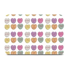 Valentine Hearts White Plate Mats by snowwhitegirl