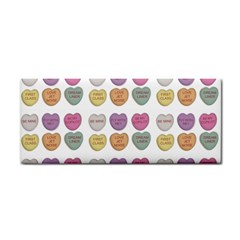 Valentine Hearts White Hand Towel by snowwhitegirl