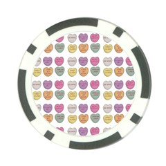 Valentine Hearts White Poker Chip Card Guard (10 Pack) by snowwhitegirl