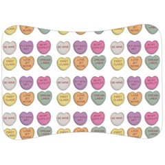 Valentine Hearts White Velour Seat Head Rest Cushion