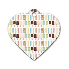 Candy Popsicles White Dog Tag Heart (two Sides) by snowwhitegirl