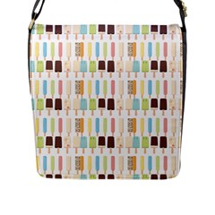 Candy Popsicles White Flap Closure Messenger Bag (l) by snowwhitegirl