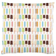 Candy Popsicles White Large Flano Cushion Case (one Side)