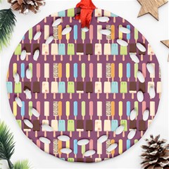 Candy Popsicles Purple Ornament (round Filigree)