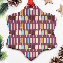 Candy Popsicles Purple Snowflake Ornament (two Sides) by snowwhitegirl