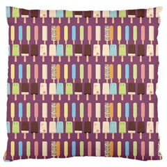 Candy Popsicles Purple Large Flano Cushion Case (two Sides)