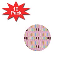 Candy Popsicles Pink 1  Mini Buttons (10 Pack)  by snowwhitegirl