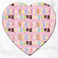 Candy Popsicles Pink Jigsaw Puzzle (heart)