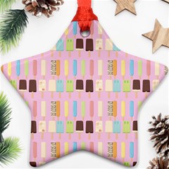 Candy Popsicles Pink Star Ornament (two Sides) by snowwhitegirl