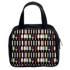 Candy Popsicles Black Classic Handbag (two Sides) by snowwhitegirl