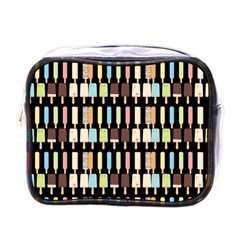 Candy Popsicles Black Mini Toiletries Bag (one Side) by snowwhitegirl