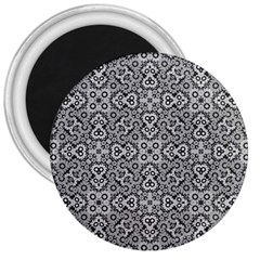 Geometric Stylized Floral Pattern 3  Magnets by dflcprints