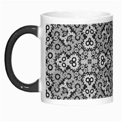 Geometric Stylized Floral Pattern Morph Mugs by dflcprints