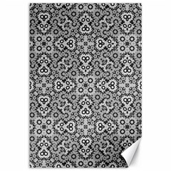 Geometric Stylized Floral Pattern Canvas 12  X 18  by dflcprints