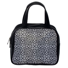 Geometric Stylized Floral Pattern Classic Handbag (one Side) by dflcprints