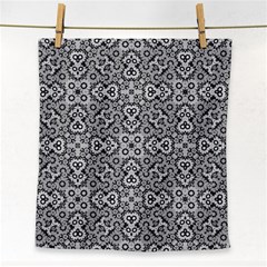 Geometric Stylized Floral Pattern Face Towel by dflcprints