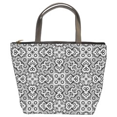 Geometric Stylized Floral Pattern Bucket Bag by dflcprints