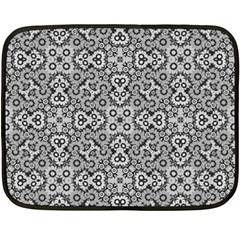 Geometric Stylized Floral Pattern Double Sided Fleece Blanket (mini)  by dflcprints