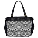 Geometric Stylized Floral Pattern Oversize Office Handbag (2 Sides) Front