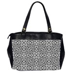 Geometric Stylized Floral Pattern Oversize Office Handbag (2 Sides) Back