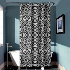 Geometric Stylized Floral Pattern Shower Curtain 36  X 72  (stall)  by dflcprints