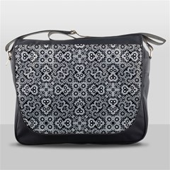 Geometric Stylized Floral Pattern Messenger Bag by dflcprints