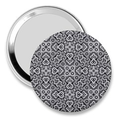 Geometric Stylized Floral Pattern 3  Handbag Mirrors by dflcprints