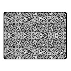 Geometric Stylized Floral Pattern Double Sided Fleece Blanket (small)  by dflcprints