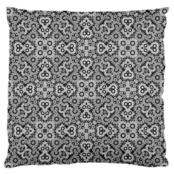 Geometric Stylized Floral Pattern Standard Flano Cushion Case (Two Sides)