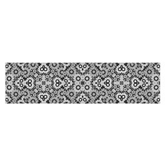 Geometric Stylized Floral Pattern Satin Scarf (oblong) by dflcprints