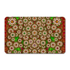 Flower Wreaths And Ornate Sweet Fauna Magnet (rectangular) by pepitasart