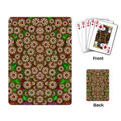 Flower Wreaths And Ornate Sweet Fauna Playing Cards Single Design by pepitasart