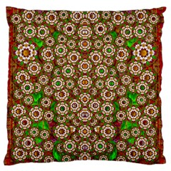 Flower Wreaths And Ornate Sweet Fauna Standard Flano Cushion Case (one Side) by pepitasart