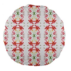 Tigerlily Large 18  Premium Round Cushions by humaipaints