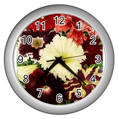 Flowers 1776585 1920 Wall Clock (silver) by vintage2030